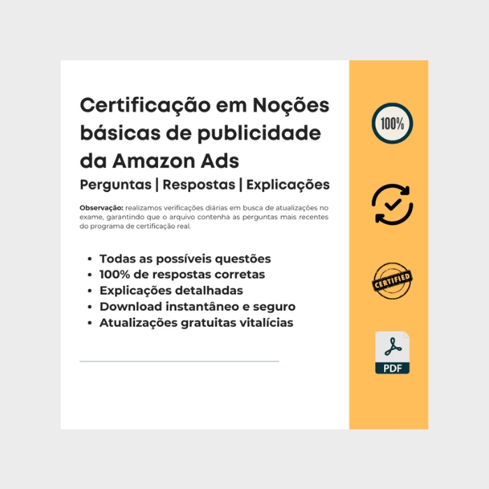 Certificação em Noções básicas de publicidade da Amazon Ads