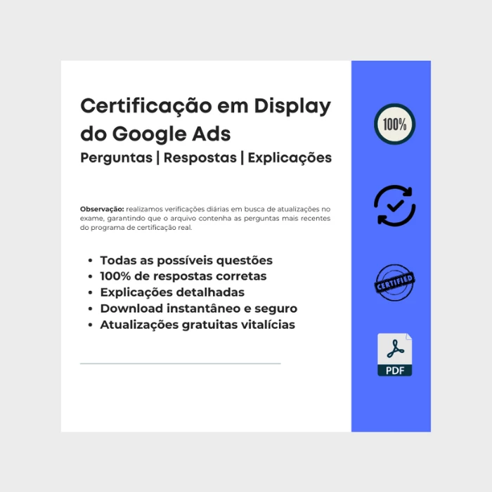 Respostas Exame de Certificação em Display Ads