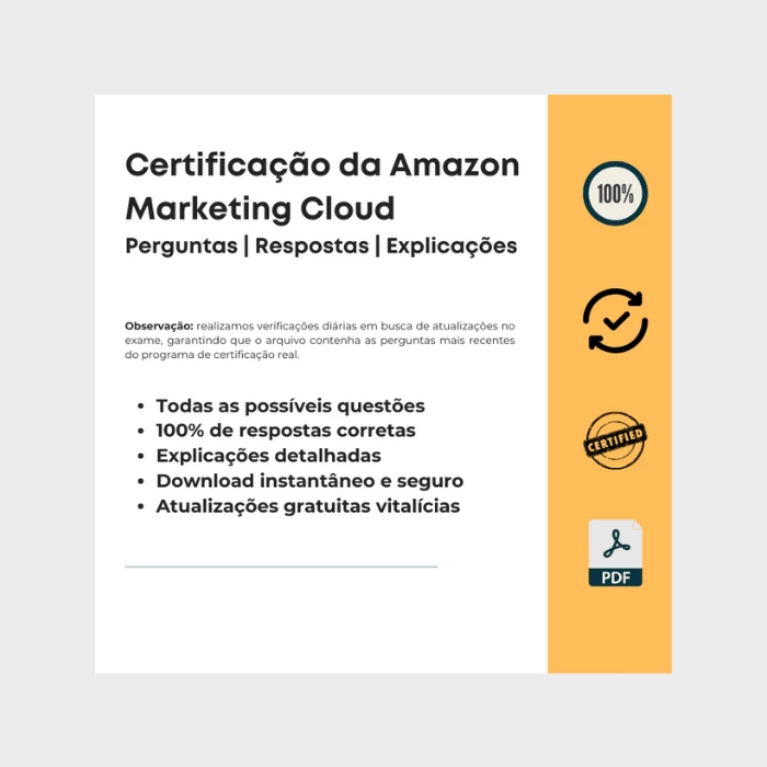 Certificação da Amazon Marketing Cloud