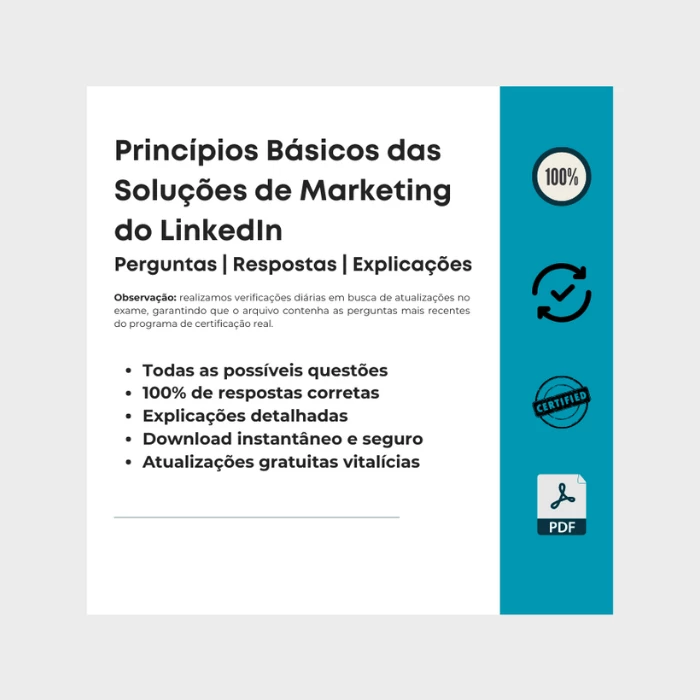 Respostas Certificação de Princípios Básicos das Soluções de Marketing do LinkedIn