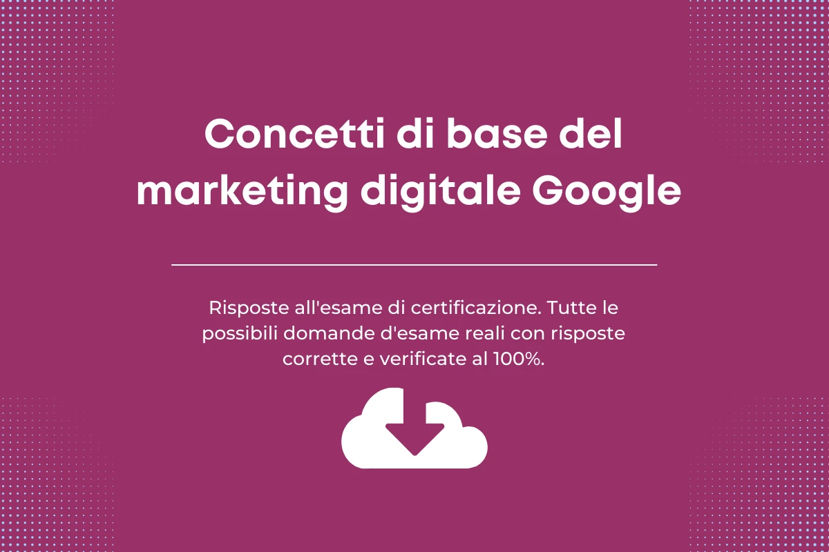 Certificazione sui concetti di base del marketing digitale Google Digital Training