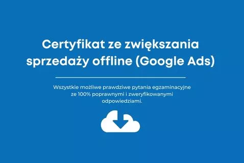 Test ze zwiększania sprzedaży offline Google ads